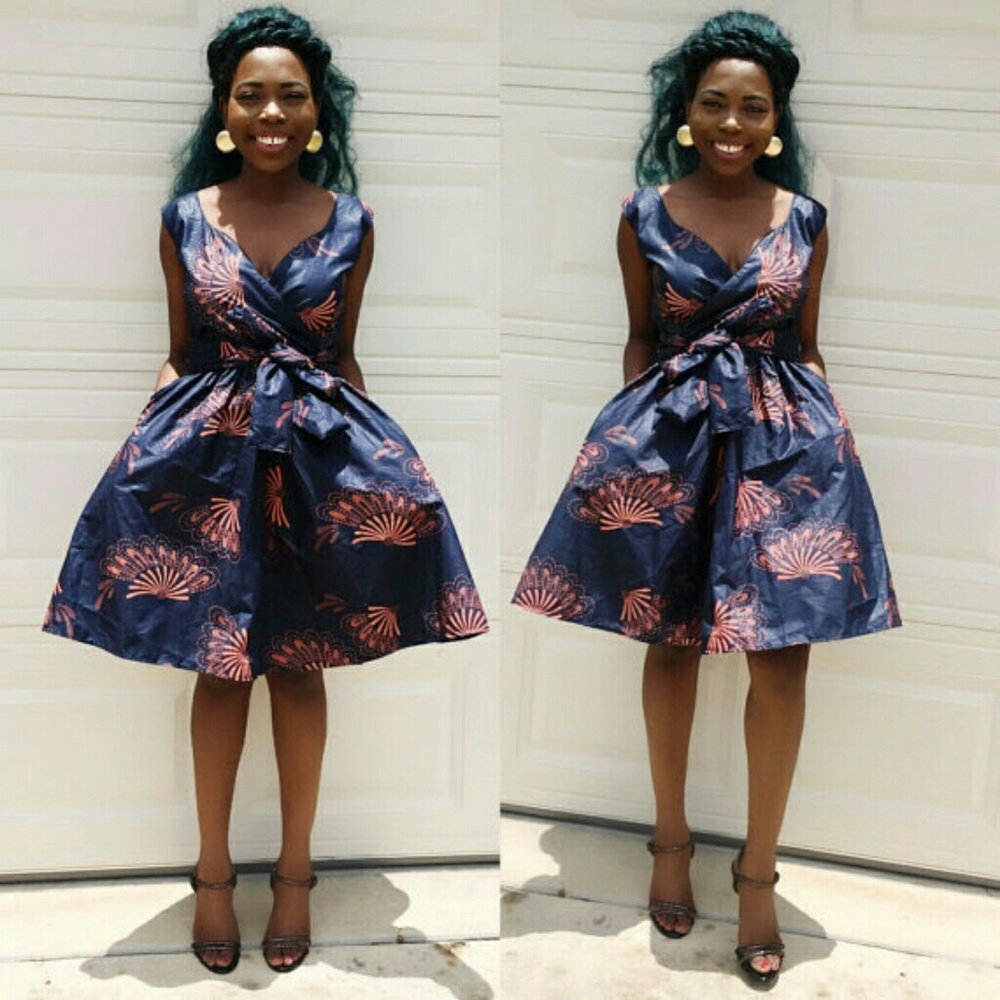 Women African print Sleeveless dress